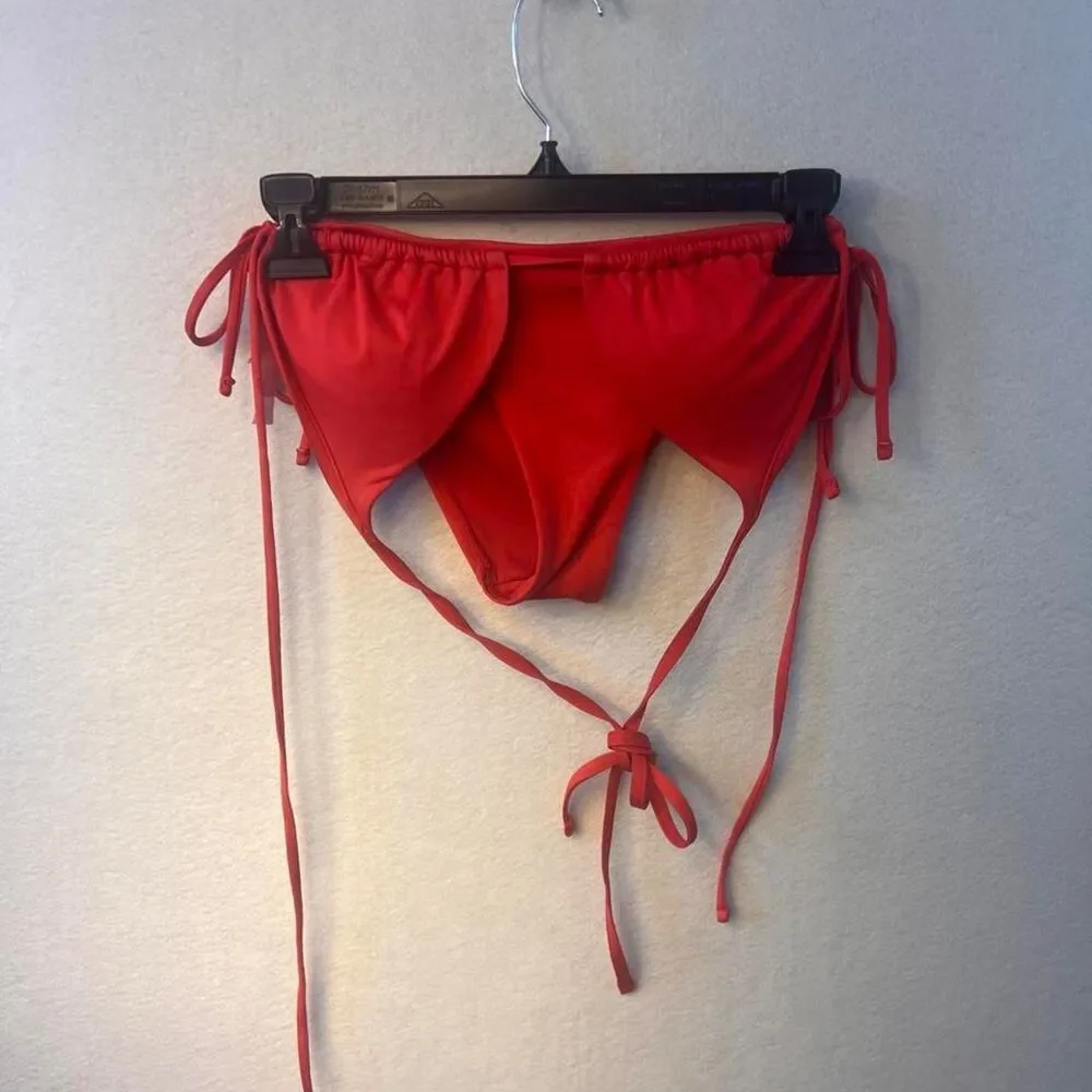 Victoria-s-secret Women's Red and Orange Bikini-and-tankini-bottoms